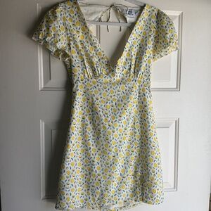 Princess Polly Lemon-Print Mini Dress